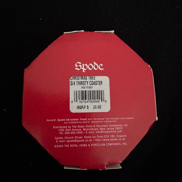 New Spode Christmas Tree Thirsty coaster. Set of four - Picture 3 of 3